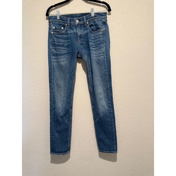 Rag & Bone THE DRE Boyfriend Slim Jeans Size 27 Bradford Wash Denim 1917 - Picture 1 of 9